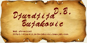 Đurđija Bujaković vizit kartica